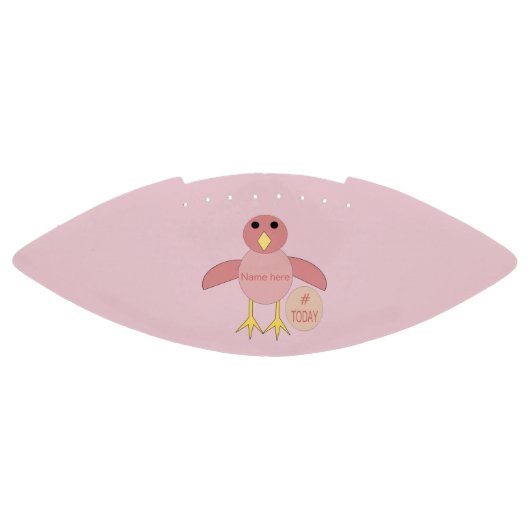 カスタム誕生日ピンク女子ヒックフットボール アメリカンフットボール (パネル)