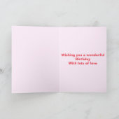 カスタム誕生日フクロウカード カード (内部)