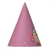 カスタム誕生日フクロウパーティー帽子 パーティーハット (左)