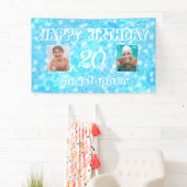 カスタム誕生日プールパーティーブルーウォーター波紋 横断幕 (インサイチュ)