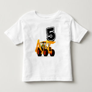 カスタム誕生日ボーイ第5回イエローディガー トドラーTシャツ