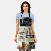 カスタム誕生日ヴィンテージ誕生年写真コラージュ エプロン (着用した状態)
