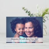 カスタム誕生日写真の個人用設定 カード (スタンド正面)