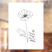 カスタム誕生日威厳がある用の誕生の花のギフト ウィンドウサイン (シート2)