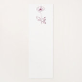 カスタム誕生日威厳がある用の誕生の花のギフト ヨガマット (裏面)