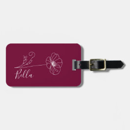 カスタム誕生日威厳がある用の誕生の花のギフト ラゲッジタグ