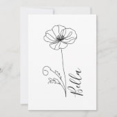 カスタム誕生日威厳がある用の誕生の花のギフト 招待状 (正面)