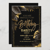 カスタム誕生日招待状カード – カスタマイズ 招待状 (正面/裏面)