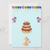 カスタム誕生日招待状付きカラフルデザイン 招待状 (裏面)