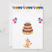 カスタム誕生日招待状付きカラフルデザイン 招待状 (裏面)