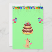 カスタム誕生日招待状付きカラフルデザイン 招待状 (裏面)