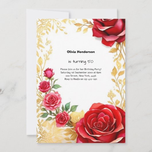 カスタム誕生日招待状 招待状 (正面)