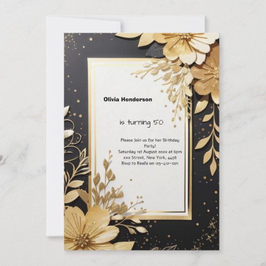 カスタム誕生日招待状 招待状 (正面)