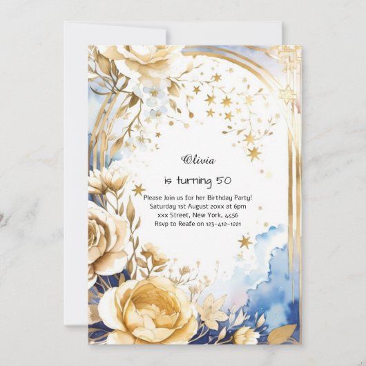 カスタム誕生日招待状 招待状 (正面)