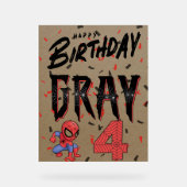 カスタム誕生日標識 アクリルサイン (正面)