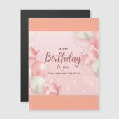 カスタム誕生日用薄型磁気カード マグネット招待状 (正面/裏面)