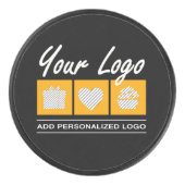 カスタム誕生日男性へ彼の父の夫 アイスホッケーパック (正面)