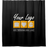 カスタム誕生日男性へ彼の父の夫 シャワーカーテン (正面)