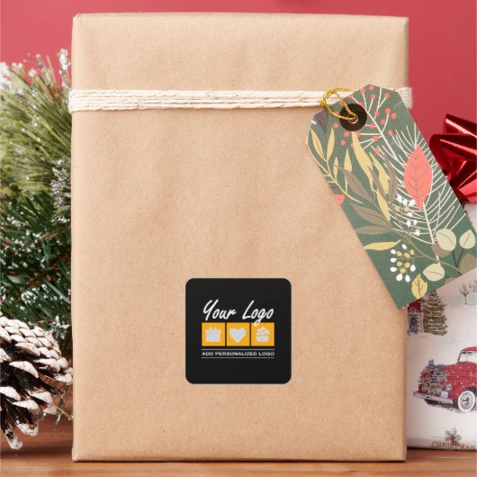 カスタム誕生日男性へ彼の父の夫 スクエアシール (クリスマス)