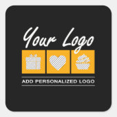 カスタム誕生日男性へ彼の父の夫 スクエアシール (正面)