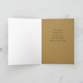 カスタム誕生日金ゴールド白いバルーンのグリーティングカード カード (内部)