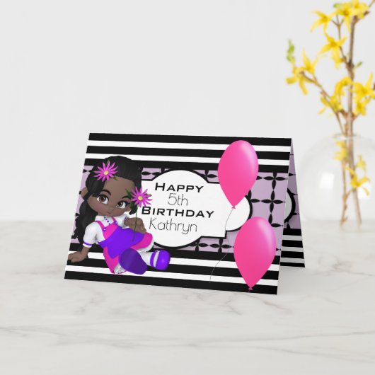 カスタム誕生日 カード (黄色い花)