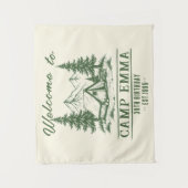 カスタム誕生日「キャンプへようこそ」 タペストリー (正面)