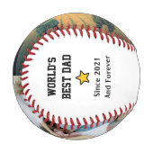 カスタム誕生日/父の日の野球のパパ 野球ボール (正面左)