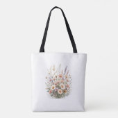 カスタム誕生月のお花のトートバッグ 女性用 トートバッグ (裏面)