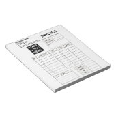 カスタム請求書注文書式とビジネス ロゴ ノートパッド (アングル)