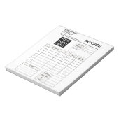 カスタム請求書注文書式とビジネス ロゴ ノートパッド (回転)