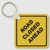 カスタム警告ダイアモンド標識 キーホルダー (正面)