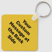 カスタム警告ダイアモンド標識 キーホルダー (裏面)