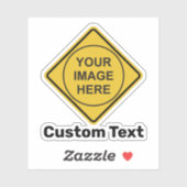 カスタム警告ダイアモンド標識 シール (シート)