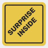 カスタム警告ダイアモンド標識 スクエアシール (正面)