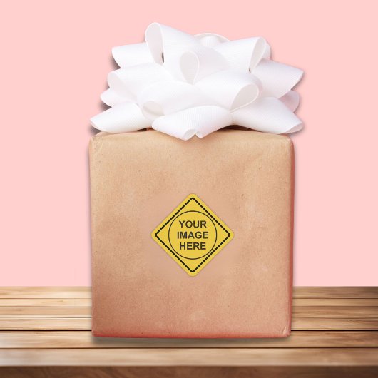 カスタム警告ダイアモンド標識 スクエアシール