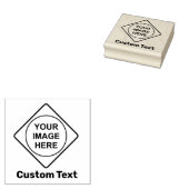 カスタム警告ダイアモンド標識 ラバースタンプ (押印)