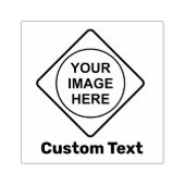 カスタム警告ダイアモンド標識 ラバースタンプ (インプリント)