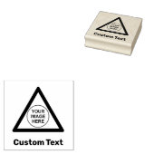 カスタム警告三角形 ラバースタンプ (押印)