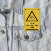 カスタム警告三角形 缶バッジ (インサイチュ)