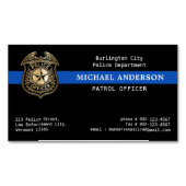 カスタム警官部法執行のロゴ マグネット名刺 (正面)