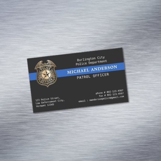 カスタム警官部法執行のロゴ マグネット名刺 (インサイチュ)