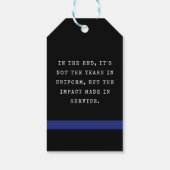 カスタム警察の退職お祝い ギフトタグ (裏面)