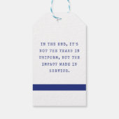 カスタム警察の退職お祝い ギフトタグ (裏面)