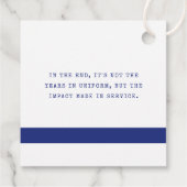 カスタム警察の退職お祝い フェイバータグ (裏面)