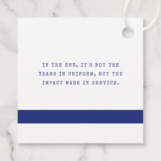 カスタム警察の退職お祝い フェイバータグ (裏面)