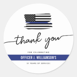 カスタム警察の退職お祝い ラウンドシール