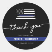 カスタム警察の退職お祝い ラウンドシール (正面)
