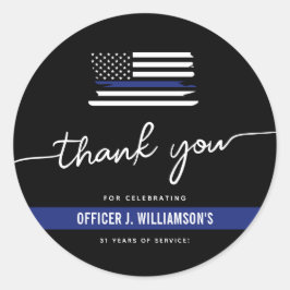 カスタム警察の退職お祝い ラウンドシール