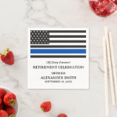 カスタム警察の退職パーティー スタンダードカクテルナプキン (インサイチュ)